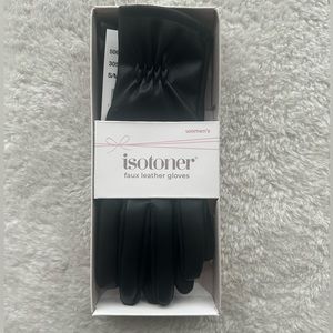 Faux Leather Touch Gloves